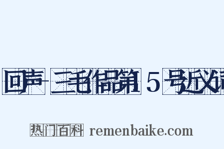 回声-三毛作品第15号近义词是什么意思的图片